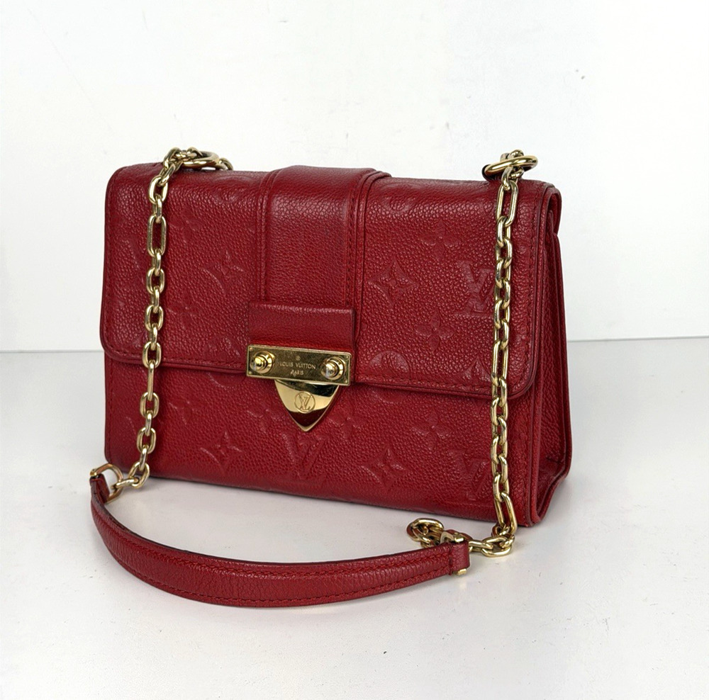 Louis Vuitton Saint Sulpice BB Shoulder Bag in Red Empreinte Leather 2018 S07